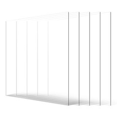 PET/Plexiglass Sheets, 5-Pack Plastic Sheet, 24 x 36 Inch 0.04 Inch Thick Transp