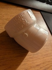 Charlotte Pipe 1-1/2 in. PVC DWV 22-1/2 in. Hub x Hub Elbow Fitting