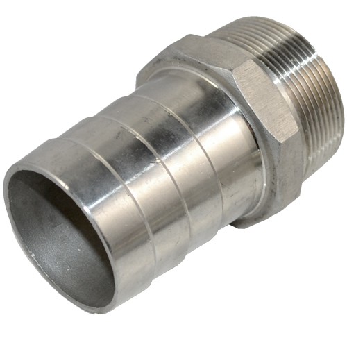 2″ MALE NPT Thread to 2″ Barb Hose Tail End Pipe Connector Stainless SS 304