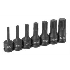 Grey Pneumatic 1207S Grey Pneumatic TRIPLE SQUARE BIT SET
