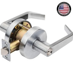 Grade 2 Commercial Duty Keyed Lever Lockset – ADA Compliant Satin Chrome Finish