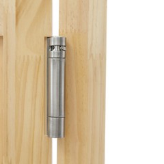 Log Color Partition Door Swing Solid Wood Door for Shop Entrance Partition Door