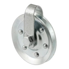 3 In. Dia., Case-Hardened Steel. Pulley with Straps and Axle Bolts (2-Pack)
