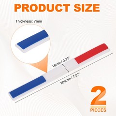 2pcs Car Door Edge Guards Protectors PVC Side Doors Edge White/Red/White/Blue