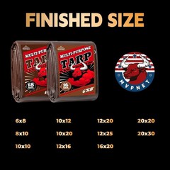 Tarp 10×12 ft Super Heavy Duty 16mil 100% Waterproof,Uv Resistant,High Durabi…