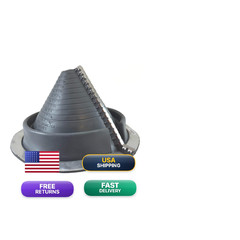Dektite Round Base Pipe Flashing Boot 802 Rf802G Retrofit Gray Epdm Flexible