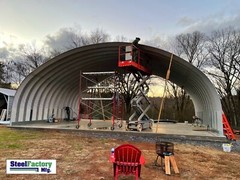 Steel Factory Mfg S40x60x16 Prefab Metal Arch Storage Building Garage Quonset