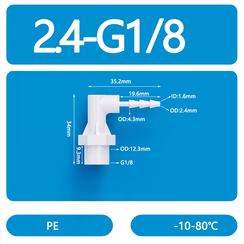 Plastic Elbow Hose Connector Female Threaded 90 Degree Water Tube Pipe Fitting