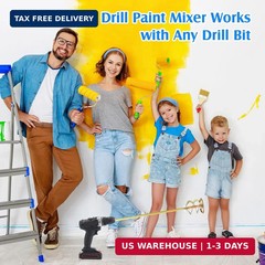 Lasnten 3 Pcs Paint Mixer for Drill, 1 to 5 Gallon Bucket, Paint Stirrer, Easy t