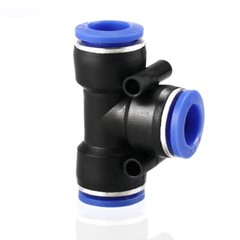 Pneumatic T Piece Tee Push Fit Connectors Hose Tube Inline Push Fitting 4mm~16mm