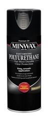 Minwax Fast Drying Polyurethane Spray, 11.5 oz (Pack of 1), Semi-Gloss