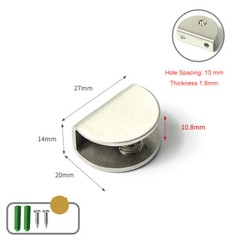 304 Stainless Steel Brushed Glass Clamp Stair Handrail Flat Bottom Bracket Clamp