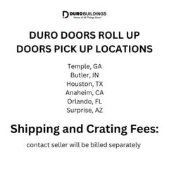 DuroSTEEL JANUS 750 Series DiRECT Self Storage Roll-up Door Hardware Included