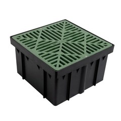 NDS 1216 Catch Basin Riser for 12 Inch Square 1 Count (Pack of 1), Black