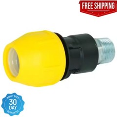 3/4 In. Polypropylene Underground Yellow Poly Gas Pipe Conversion Fitting