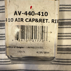 AV-440-410 Silver Paint Air Cap Replacement Part for Paint Application