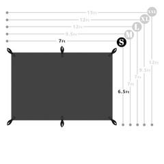 20 Mil Black Waterproof Tarp 6.5×7ft Heavy Duty Canvas Cover for Outdoor Al