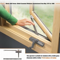 Touri Straight Arm Operator for Anderson Window Crank Replacement Stone