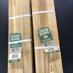 SBC Cedar Shims 2 Packs of 42 Pcs Each Canada Wood Paintable Stainable Beige