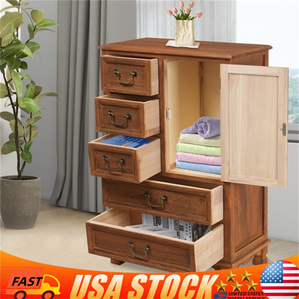 5 Drawers Dresser Wooden Storage Dressers Chests of Drawers for Bedroom Home