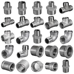 304 Stainless Steel Pipe Fittings | Threaded Connector | Tee/90° | Various Types