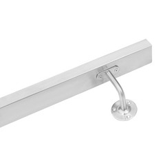 3.05M Stainless Stair Rail 101×9.8cm – Baking Paint Rectangle, Wall Mount US! US