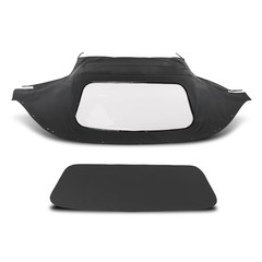 Convertible Soft Top w/Plastic Window 1 Pc Black for Miata 1990-2005