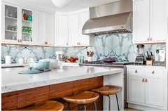 Showcolour 20 Sheets Peel And Stick Backsplash Marble Look 12X12 Self Adhesive
