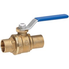 Homewerks 3/4 in. Brass Sweat Ball Valve Full Port Quarter-Turn Lever For Water/