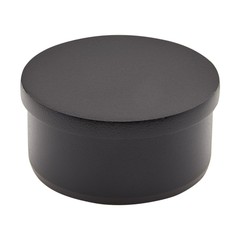 2″ Dia. Matte Black Flat End Cap for 2″ O.D. Tubing