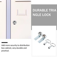 Set of 3 Cabinet Triangle Lock Metal Locks with Distribution Latch