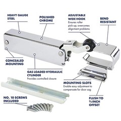 For Kason 1094 SureClose Hydraulic Door Closer with Flush to 3/4 Inch Hook US