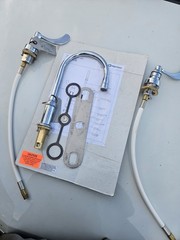 WaterSaver Gooseneck Faucet With Wristblade Handles