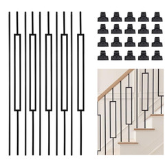 Aaqq Decor 10 Pack Balusters For Staircase Interior Hollow Narrow Rectangular