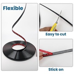 Flexible Wall Molding Trim Self Adhesive Mirror Tape Border 0.4 * 0.1in Peel …
