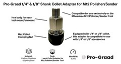 Adapters for M12 Polisher/Sander Tool