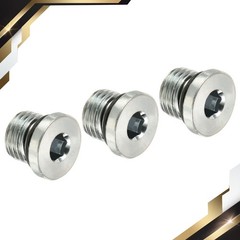 3Pack 7/16-20UNF Hex Head Pipe Fitting Plug Male Thread 45# Steel Plug