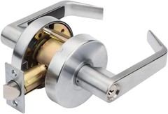 Grade 2 Commercial Duty Keyed Lever Lockset – ADA Compliant Satin Chrome Finish