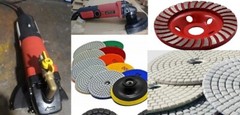 Surface Prep & Finish Kit Diamond Cup Wheel + terrazzo marble stone wet polisher