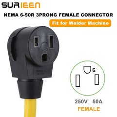 SURIEEN NEMA 10-30P to 6-50R Welder Adapter Cord, 6-50R, Yellow
