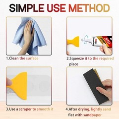 Sugelary Drywall Patch Repair Kit with Scraper, Wall Spackle Repair Paste, Wall