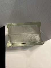 Decora Glass Block 5.25X5.25X3.75″ New Wavy Brick NOS USA, Set Of 2