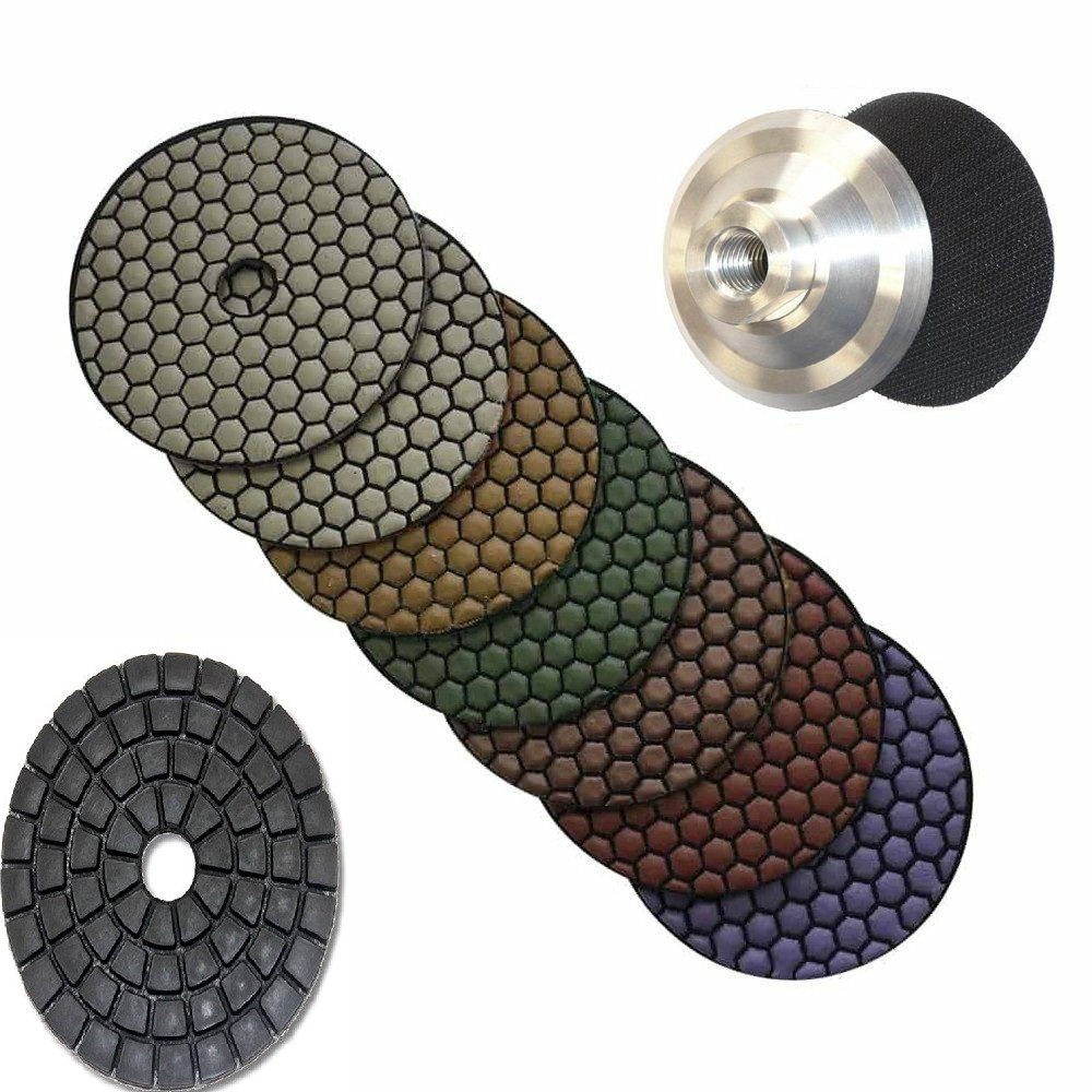 4″ Diamond Dry Polishing Pad Buffer 65+2 engineered stone granite marble agate