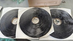3 rolls BCF-1 ADCOSEAL Black Butyl Coated adhesive Foam Tape .34 dia. x 38 feet