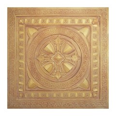 Faux tin ceiling tile Decoration panel for Cafe PL01 Vintage brown gold 10pcs