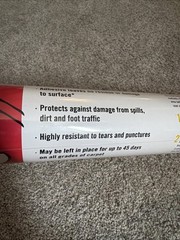 Carpet Protection Film, 25″ x 50′ Roll – Clear, Carpet Protection