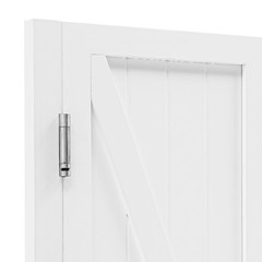 Solid Wood Partition Door For Shop Entrance Partition Door White Pine Wood