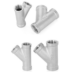 BSPT Pipe Fittings 1/4″-2″ A2/A4 Stainless Steel Y-type Tee Adapter Connector