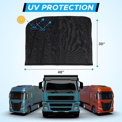Truck 2-Pack Side Window Shade | Stretchable & Breathable Mesh Privacy Blacko…
