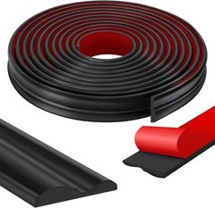 20ft Black Self-Adhesive Flexible Chair Rail Trim for Mirror Window Decor